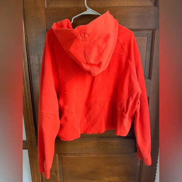 Lululemon Scuba Oversized 1/2 Zip Hoodie Autumn Red - Picture 6 of 8